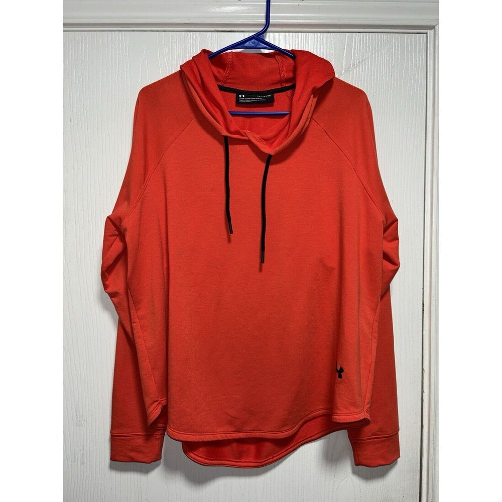 Womens Under Armour Heat Gear‎ Active Tops Hoodie Long Sleeve Open Back XL